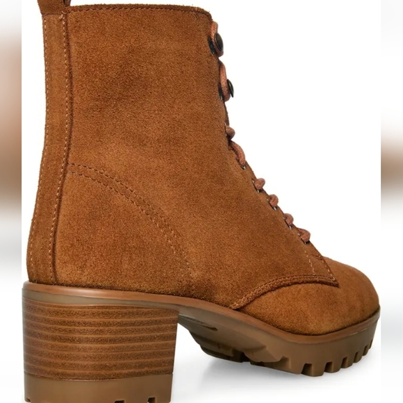 Anne Klein Abott Combat Boots Cognac -8.5 - Picture 2 of 13